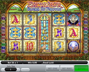 Excalibur Sword Of Fortune Slot Machine